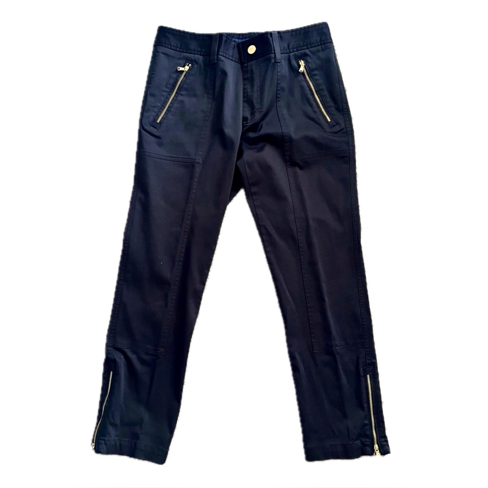 RALPH LAUREN GOLF Black Cropped Women’s Pants Gold Hardware Size 6 NWOT